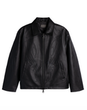 Crashed Obsidian Saint Leather Jacket