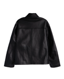 Crashed Obsidian Saint Leather Jacket